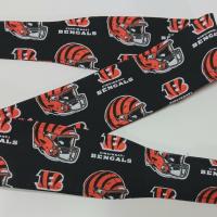 3” wide Cincinnati Bengals headband, self tie, pin up style, hair tie, scarf, bandana, retro style, rockabilly, handmade