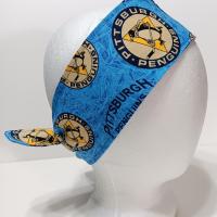 3” wide Pittsburgh Penguins Throwback hair tie, headband, pin up, self tie, scarf, neckerchief, retro, rockabilly, handmade