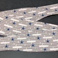 3” wide Dallas Cowboys Headband, handmade, self tie, pin up style, scarf, retro style, bandana, rockabilly style