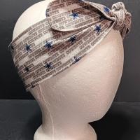 3” wide Dallas Cowboys hair tie, headband, pin up, self tie, scarf, neckerchief, retro, rockabilly, handmade