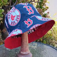 Boston Red Sox Bucket Hat, Reversible, Unisex Sizes S-XXL, handmade, cotton, summer fishing hat, sun hat, floppy hat