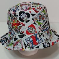 Sugar Skulls Day of the Dead Bucket Hat, Playing Cards, Reversible, Sizes S-XXL, summer hat, fishing hat, ponytail sun hat, floppy hat, calaveras, Día de los Muertos