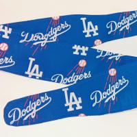 3” Wide LA Dodgers headband, self tie, handmade, hair tie, scarf, pin up style, hair wrap, retro style, rockabilly