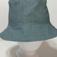 Reversible Blue & Beige Floral Bucket Hat, neutral color, S-XXL, floppy hat, gift for her, ponytail hat, sun hat