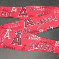 3” Wide Los Angeles Anaheim Angels headband, handmade, hair tie, scarf, pin up style, hair wrap, retro, rockabilly, neck scarf