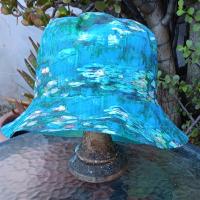 Monet Water Lilies Bucket Hat, Reversible, Size Medium, hat for beach, vacation, gardening, boating, fishing, travel