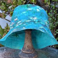 Monet Water Lilies Bucket Hat, Reversible, Size Medium, hat for beach, vacation, gardening, boating, fishing, travel