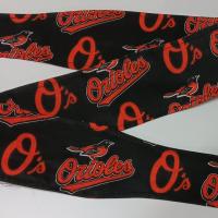 3” wide Baltimore Orioles headband, self tie, hair tie, hair wrap, pin up style, scarf, rockabilly style, handmade