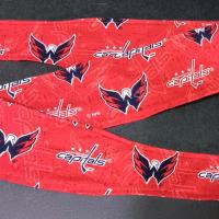 3” Wide Washingon Capitals Headband, self tie, hair wrap, pin up, hair tie, scarf, retro style, rockabilly, handmade