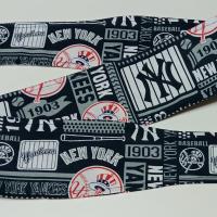 3” Wide NY Yankees headband, self tie, hair wrap, pin up style, hair tie, retro style, rockabilly, handmade, New York Yankees