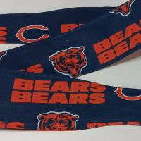 3” wide Chicago Bears headband, self tie, hair tie, pin up style, scarf, bandana, retro style, rockabilly, handmade