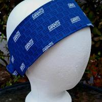 3” Wide NY Giants headband, hair wrap, handmade, pin up, hair tie, retro, rockabilly, New York Giants football