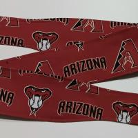3” Wide Arizona Diamondbacks headband, Sedona red. handmade, hair tie, scarf, pin up style, hair wrap, retro, rockabilly, scarf