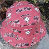 Arizona Diamondbacks Bucket Hat, Throwback, Reversible, S-XXL, handmade, fishing hat, ponytail hat, sun hat, floppy hat