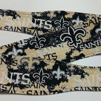 3” Wide New Orleans Saints headband, hair wrap, self tie, pin up style, scarf, bandana, retro style, rockabilly, Louisiana