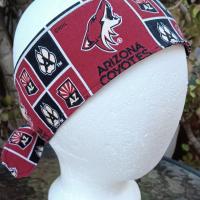 3” Wide Arizona Coyotes headband, self tie, hair wrap, pin up style, hair tie, retro style, rockabilly, handmade