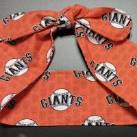 3” Wide San Francisco Giants headband, self tie, orange, hair wrap, pin up style, hair tie, hat scarf, rockabilly, handmade