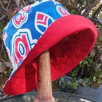 Atlanta Braves Bucket Hat, Throwback, Reversible to Red,  Sizes S-XXL, fishing hat, sun hat, floppy hat, handmade