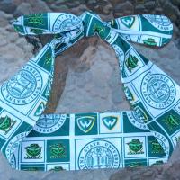 3” Wide Wayne State University headband, Warriors, hair wrap, hair tie, head wrap, pin up style, retro, rockabilly, scarf, handmade