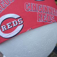 3” wide Cincinnati Reds headband, self tie, pin up style, hair tie, scarf, retro style, bandana, rockabilly, handmade