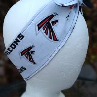 3” wide Atlanta Falcons headband, self tie, hair tie, hair wrap, pin up style, scarf, rockabilly style, handmade