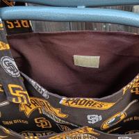 Walker bag with pockets, caddy, pouch, hanging bag, handmade from San Diego Padres licensed fabric