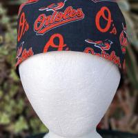 Tie Back, Reversible Baltimore Orioles & Ravens scrub cap, cotton, surgical skull nurse tech technician doctor medical hat Baltimore teams