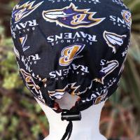 Toggle Cord Lock Reversible Baltimore Orioles & Ravens scrub cap, adjustable, cotton, surgical nurse tech technician doctor medical hat