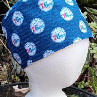 Toggle Cord Lock Reversible Philadelphia Eagles / 76ers scrub cap, adjustable, for nurse, dentist, technician, food service, handmade