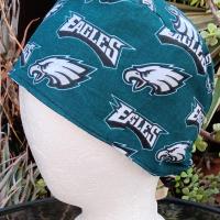 Toggle Cord Lock Reversible Philadelphia Eagles / 76ers scrub cap, adjustable, for nurse, dentist, technician, food service, handmade