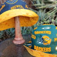 Milwaukee Brewers / Cheese Bucket Hat, Reversible, Sizes S-XXL, Cheesehead, Wisconsin, handmade, fishing hat, ponytail hat, floppy hat, adults or older children