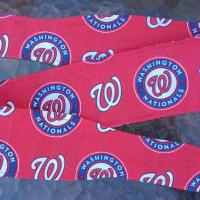 3” wide Washington Nationals headband, self tie, pin up style, scarf, retro style, bandana, rockabilly, baseball, handmade