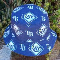 Tampa Bay Rays / Lightning Bucket Hat, Handmade, Reversible, Unisex Sizes up to 4XL, Cotton, fishing hat, ponytail hat, sun hat, floppy hat