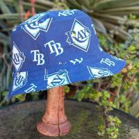 Tampa Bay Rays Bucket Hat, Reversible, Unisex Sizes S-XXL, Cotton, Handmade, summer fishing hat, ponytail sun hat, floppy hat