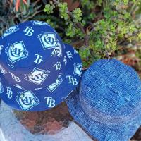 Tampa Bay Rays Bucket Hat, Reversible, Unisex Sizes up to 4XL, Cotton, Handmade, summer fishing hat, ponytail sun hat, floppy hat