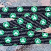 3” W Boston Celtics headband, self tie, hair wrap, pin up style, scarf, retro style, rockabilly, handmade