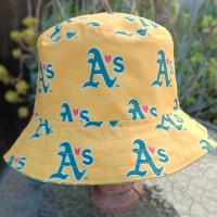 A’s Bucket Hat, Golden Yellow, Reversible, Unisex Sizes up to 4XL, cotton, fishing hat, sun hat, floppy hat, handmade, adults or older children