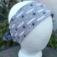 3” wide Dallas Cowboys Headband, handmade, self tie, pin up style, scarf, retro style, bandana, rockabilly style