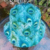 Peacock Feathers Bucket Hat, Unisex Sizes up to 4XL, Sun Hat, Floppy Hat, Summer Hat, Ponytail Hat