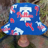 Philadelphia Phillies Bucket Hat, Handmade, Reversible to Blue, Unisex Sizes up to 4XL, fishing hat, ponytail hat, sun hat, floppy hat