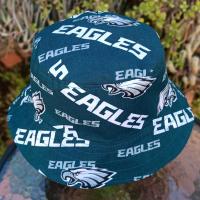Philadelphia Eagles Bucket Hat, Handmade, Reversible to Black, Unisex Sizes up to 4XL, fishing hat, sun hat, floppy hat, ponytail hat