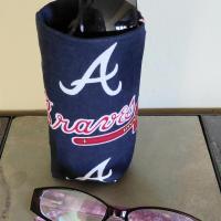 Atlanta Braves Upright Eyeglass Holder, Handmade, Weighted, Glasses Case, Glasses Stand, Eyeglasses Cup, Gift for Braves fan