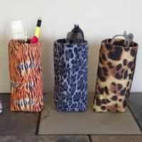 Animal Print Eyeglasses Holder, Handmade, Glasses Stand, Eyeglass Cup, Weighted Fabric Eyeglass Keeper, Leopard Glasses Case