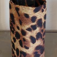Animal Print Eyeglasses Holder, Handmade, Glasses Stand, Eyeglass Cup, Weighted Fabric Eyeglass Keeper, Leopard Glasses Case