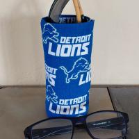 Detroit Lions Upright Eyeglasses Holder, Handmade, Weighted, Glasses Case, Glasses Stand, Eyeglasses Cup, Gift for Detroit Lions fan, football