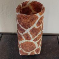 Animal Print Eyeglasses Holder, Glasses Stand, Eyeglass Cup, Weighted Fabric Eyeglasses Case, Leopard Glasses Case, Handmade