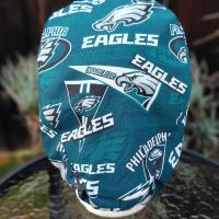 Euro Style Reversible Philadelphia Eagles / Phillies scrub cap, handmade, adjustable with toggle, for nurse, dentist, technician, food service