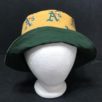 Oakland A’s Theme Bucket Hat, Golden Yellow, Reversible, Unisex Sizes S-XXL, cotton, fishing hat, sun hat, floppy hat, adults or older children