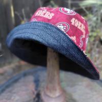 San Francisco 49ers Bucket Hat, CANVAS, Handmade, Red, Reversible, Unisex Sizes up to 4XL, summer fishing hat, sun hat, floppy hat, adults or children