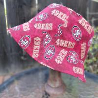 San Francisco 49ers Bucket Hat, CANVAS, Handmade, Red, Reversible, Unisex Sizes up to 4XL, summer fishing hat, sun hat, floppy hat, adults or children